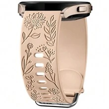 1pc Sunflower Engraved Bands Compatible With Samsung Galaxy Watch 6 Band/Watch 4/Watch 5 Band 40mm 44mm For Women Men, Samsung Galaxy Watch 6 Classic Bands/Galaxy Active 2/Galaxy Watch 3/Galaxy Watch 5 Pro 45mm, 20mm Soft Silicone Replacement Sport Strap As A Gift For Students Returning To School