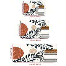 1 pieza Tapete de entrada antideslizante, resistente al desgaste y fácil de limpiar con impresión de hojas de árbol, adecuado para la sala de estar, dormitorio, cocina y otras áreas, decoración del hogar