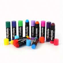 12 Colors  Disposable Dog Hair Dye Paint - Safe And Temporary Pet Fluffy Markers For Colorful Styling - Multicolor - View 4