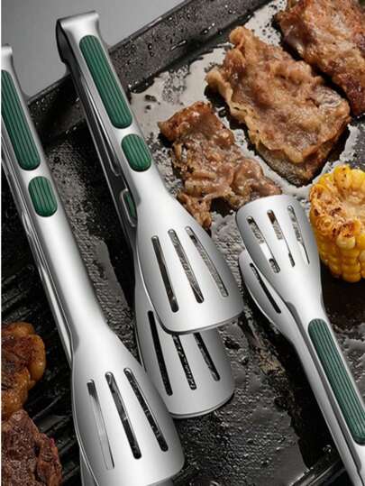 1pc 304 Stainless Steel Food Clip For Pan-Fried Steak, Barbecue, Bread And Other Grilled Food,Kitchen,Christmas Gift