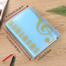 Sheet Music Folder, Piano Sheet Folder, 40-80 Pages - Blue - View 2