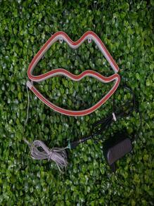 Luminária Parede Beijo Neon Led Decoração Luz 110v-220v