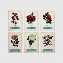 44 Piezas Baraja De Cartas Con Diseño De Hermosas Flores, El Oráculo De Las Rosas Para Amigos, Regalos De Fiesta, Herramienta Para Jugar Juegos De Cartas Y Juegos De Mesa De Entretenimiento - Multicolor - Ver 4