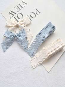 1 Yard Lace Edge Polyester Ribbon For Diy Hair Clip, Hairband, Headband, Etc