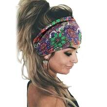1 băng đô bướm thời trang, băng đô phong cách Bohemian cho nữ, băng đô co giãn chống trượt, phụ kiện tóc mềm mại và thoải mái, thích hợp cho phụ nữ, yoga và thể thao - Nhiều màu - Xem 2