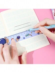 1pc/5pcs/10pcs Cute Cartoon Bookmark Ruler, Soft And Bendable, Perfect Tool For Students, Artists And Kids As Gift For Festival! Back To School - Multicolor Random - View 5