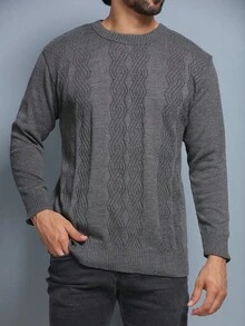Men Sweaters - Dark Grey - View 2
