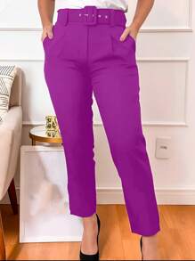 Women Pants - 玫瑰紅 - 查看 2