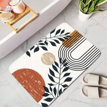1 pieza Tapete de entrada antideslizante, resistente al desgaste y fácil de limpiar con impresión de hojas de árbol, adecuado para la sala de estar, dormitorio, cocina y otras áreas, decoración del hogar