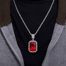 1入歐美風格嘻哈合金鑲鑽項鍊,具有各種嘻哈與龐克風格元素,如數字、皇冠、獎章、寶石、美元符號 - 嘻哈吊墜 - 查看 8