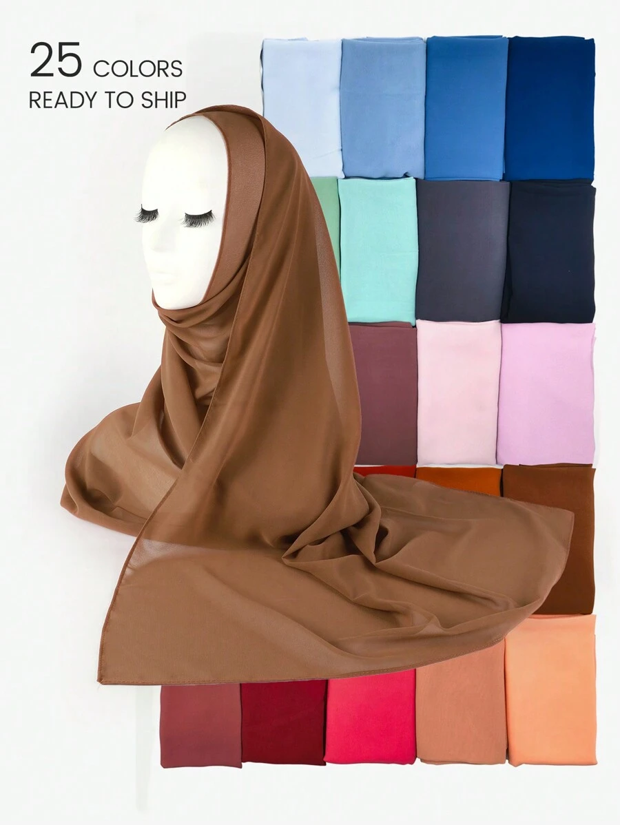 1 Stück Basis-Einfarbig Vier Jahreszeiten Universal Multifunktions-kopftuch Geeignet Für Verschiedene Anlässe Erhältlich In 25 Farben