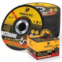 Pegatec Schleifscheibe - Premium Dünne Trennscheibe (größe: 4 1/2 X 0.04 X 7/8 Zoll / Ca. 11.5 X 1.2 Cm) Für Metall, Edelstahl, Starke Harzrad, Universelles Metallschleifen (11.5cm) Cm
