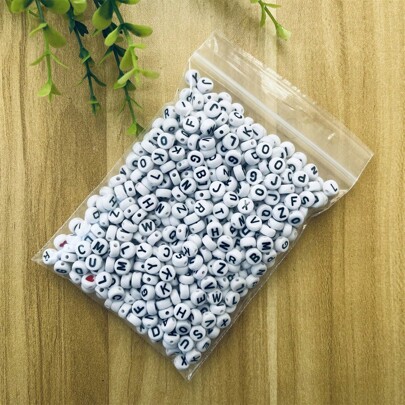 100/200/500pcs Letter Beads For Jewelry Making DIY Beaded Monogram Fashion Name Bracelet Necklace Women Handicrafts Small Business Supplies