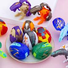 1pc Transforming Dinosaur Egg Toy, Realistic Dino Egg Toy With Random Color - Multicolor - View 4