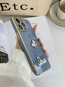 Mới Bướm 3D & Love Mạ điện TPU Chống giọt bắn Ốp lưng & bao da điện thoại , Tương thích với - Màu xanh lam - Xem 3