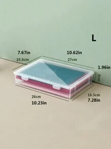 1 Miếng Trong suốt Hộp trữ Đối với , Tài liệu , Sách Và - Trong sáng - Xem 10