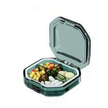 4/6 Compartments Travel Pill Organizer, Portable Daily Pill Organizer, Moisture Proof Pill Case, Small Pill Container Medicine Container For Pocket Purse, Pill Box To Hold Vitamins, Cod Liver Oil