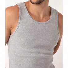 Men Tank Tops - 灰色 - 查看 2