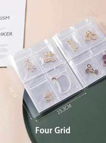 1入組首飾收納袋透明防塵密封小袋適用於耳環,環,手鍊,項鍊和其他配件 - 無色 - 查看 9