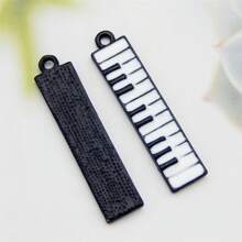 12pcs Piano Violin Music Note Enamel Charm Pendants For Jewelry Necklace Bracelet Earrings DIY Keychain Craft