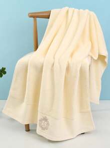 1pc Soft Embroidered Bath Towel, Quick-Drying And Absorbent, Not Easy To Shed, Suitable For Home, Hotel, Adults, Ren, Couples, As Well As Gifts, Or 1pc Bathrobes For Bathing Or Swimming, Or 1 Set Of Bath And Hand Towel Home Bathroom Decor Fall Decor Back To School For Beauty Salon Home Bathroom Shower Towels For Beaty Salon, Hotel Sports,Home Essentials, Towel, Skin Care Bath Towel Sheet