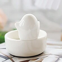 1pc Ceramic Cartoon Ghost Candle Holder, Aromatherapy Candlestick, Candlestick Burner, Ceramic Oil Diffuser Wax Burner Aromatherapy Oil Warmer - White - View 6
