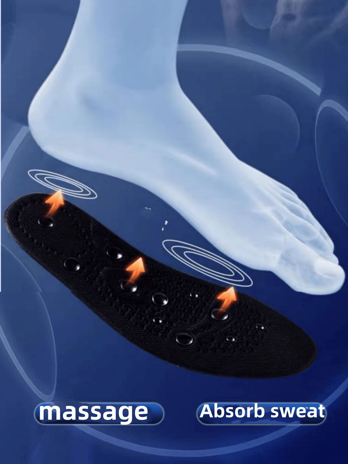A Pair Of Cuttable Massage Insoles Eva Insoles Massage Insoles