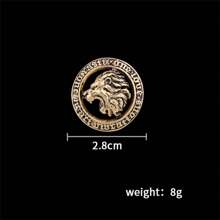 SeuSuk 1入組男士威武獅頭造型胸針 - 經典 - 查看 4