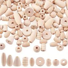 50-200g Natural Maple Wood Round Beads 3-28mm, Handmade Unfinished Wood Beads For DIY Jewelry Making - Wood Color - View 1