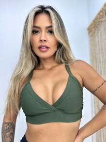 Women Sports Sets - Army Green - View 5