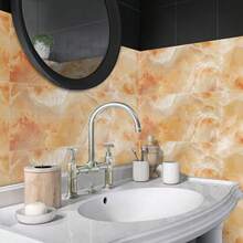 6/12/24/48件黃石紋陶瓷磁磚牆貼,浴室防水剝落背板藝術磁磚貼紙,乙烯基牆紙,廚房耐油陶瓷磁磚貼紙,家居牆面裝飾 - 彩色 - 查看 5