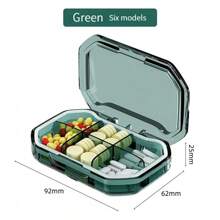4/6 Compartments Travel Pill Organizer, Portable Daily Pill Organizer, Moisture Proof Pill Case, Small Pill Container Medicine Container For Pocket Purse, Pill Box To Hold Vitamins, Cod Liver Oil