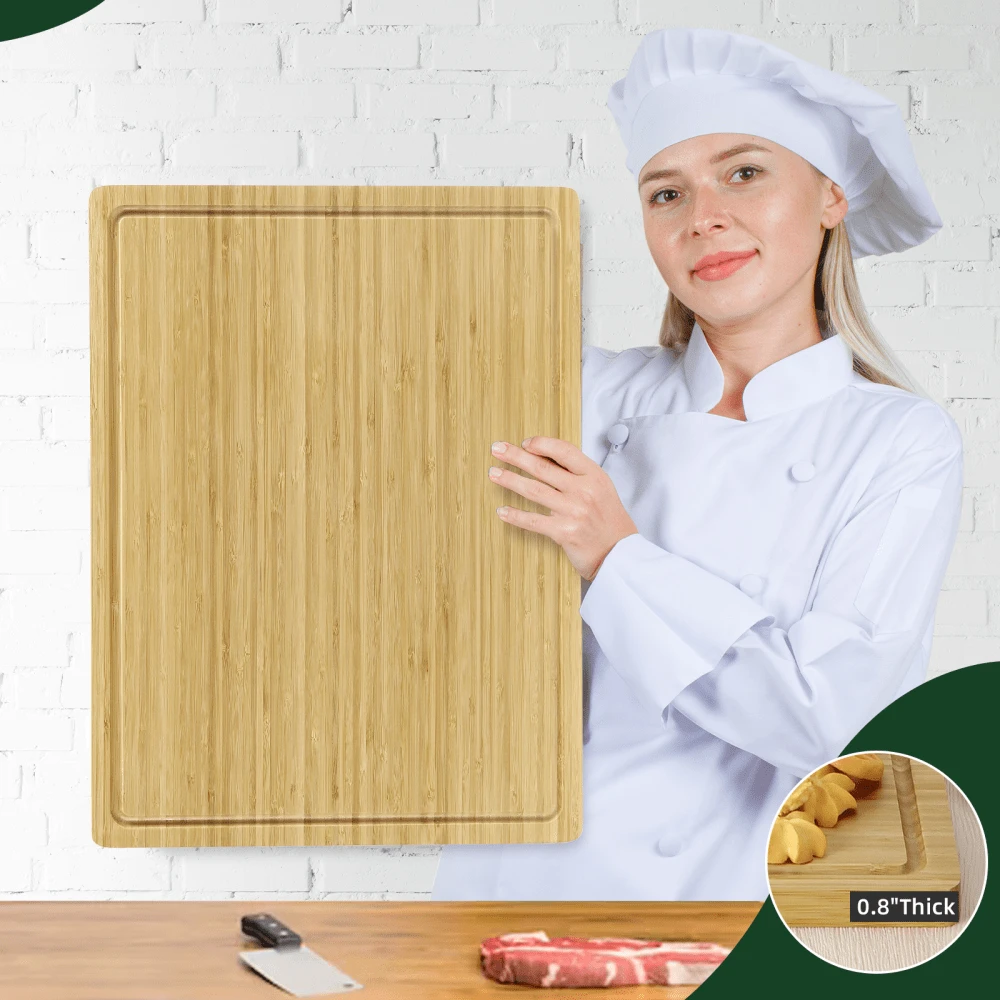 Bamboo Cutting Boards For Kitchen, Extra Large Chopping Board For Meat