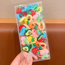 40 Dây Buộc Tóc & Dây Buộc Tóc Hình Thiên Thần Màu Sắc Ngẫu Nhiên Trái Cây, Rau Củ, Hoa, Trái Tim, Công Chúa & Thiên Thần - hoa quả - Xem 1