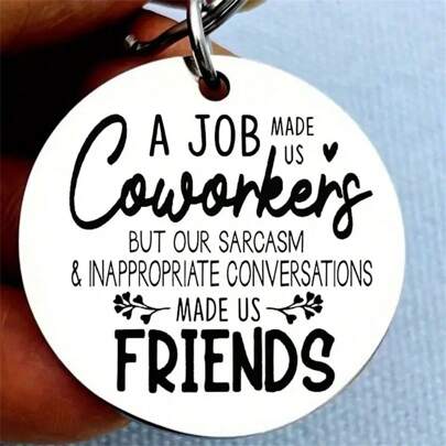 1pc Stainless Steel Keychain As A Retirement Gift For Colleagues Or Boss Street Valentine's Day Valentines Car Accessories Bag Charm School Letter Cute Goth Y2k