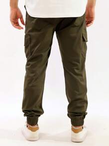 Men Pants - 軍綠色 - 查看 5
