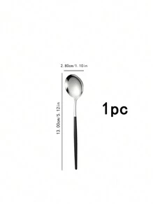 4pcs/16pcs/24pcs/32pcs Stainless Steel Cutlery Set, Knife Fork Spoon Set, Suitable For Home Kitchen, Restaurant, Hotel Kitchen Utensil Set - Silver+Black - View 13