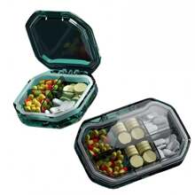 4/6 Compartments Travel Pill Organizer, Portable Daily Pill Organizer, Moisture Proof Pill Case, Small Pill Container Medicine Container For Pocket Purse, Pill Box To Hold Vitamins, Cod Liver Oil