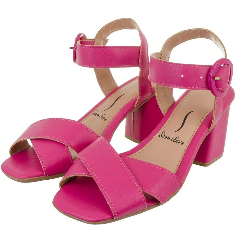Women Heeled Sandals - 玫紅色 - 查看 1