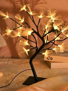 Luces LED De Flores Decorativas, Lámpara De Escritorio Para El Hogar, Fiesta, Boda, Navidad. - Blanco y Negro - Ver 4