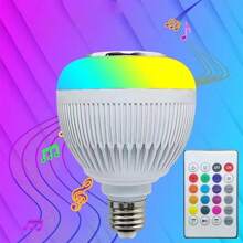 1pc Remote-Controlled Color-Changing LED Bulb For Video Shooting, Live Streaming, Bedroom Atmosphere Light - Multicolor - View 6
