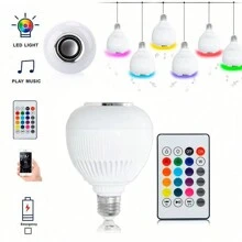 1pc Remote-Controlled Color-Changing LED Bulb For Video Shooting, Live Streaming, Bedroom Atmosphere Light - Multicolor - View 7