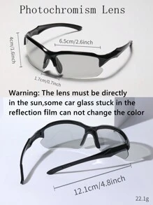 POLASUP 1pc Polarized Semi-Rimless Men's Outdoor Cycling Sports Glasses With Silicone Foot Cover, Soft Nose Pad, Windproof, Suitable For Sports And Travel Beach Accessories Glasses Shades Easy Comfort Casual Outfits Outdoor Cycling Glasses For Summer Beach Vacation,Outdoor,Travel