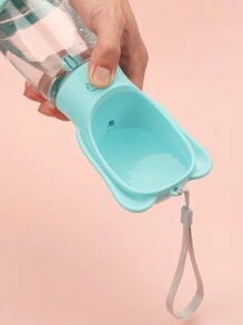1 Pieza 350ml/550ml Contenedor De Alimentos Desmontable Y Botella De Agua Para Mascotas Todo En , Taza Portátil Para Exterior