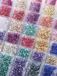 Résine De Pierre Écrasée En Verre Métallique Remplissages De Cristal Époxy Uv Pour Les Moules De Résine Pour La Fabrication De Bijoux, Artisanat Diy Et Décorations Pour Nail Art
