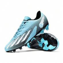 Hàng Mới Không giới tính Thiếu niên Giày bóng đá Người lớn Chống trượt Sân cỏ Trụ Tập huấn Giày bóng đá - Màu xanh lam - Xem 1