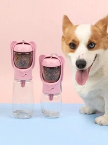 1 Pieza 350ml/550ml Contenedor De Alimentos Desmontable Y Botella De Agua Para Mascotas Todo En , Taza Portátil Para Exterior