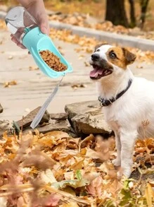 1 Pieza 350ml/550ml Contenedor De Alimentos Desmontable Y Botella De Agua Para Mascotas Todo En , Taza Portátil Para Exterior