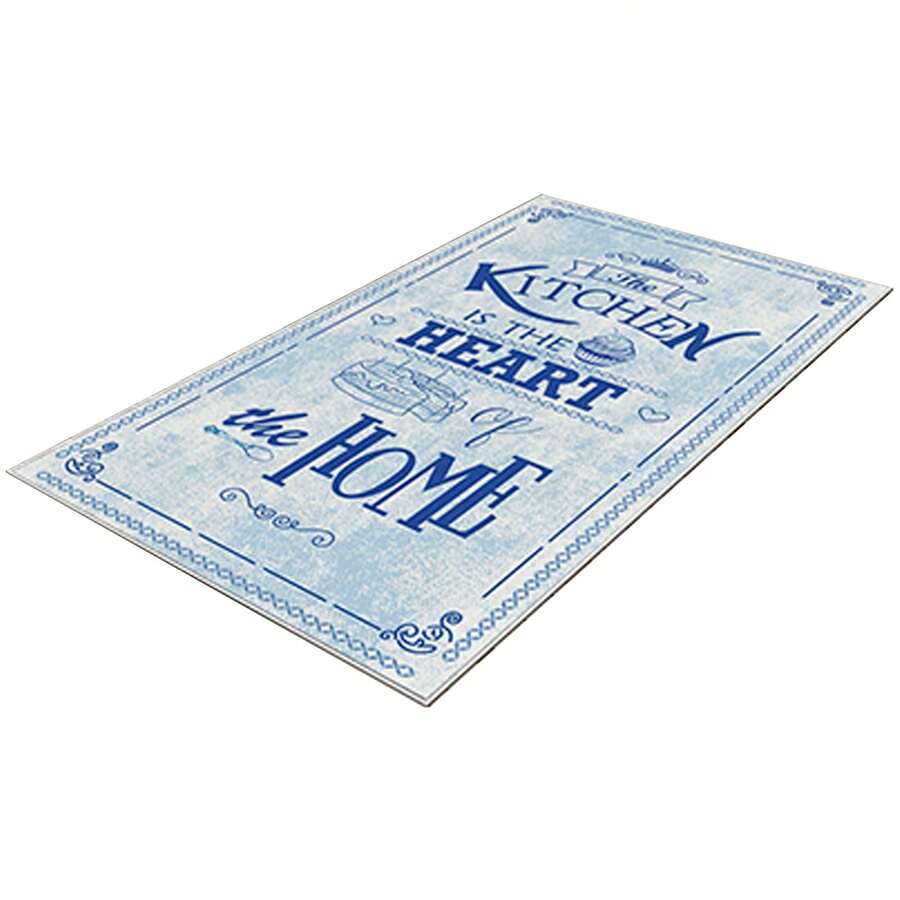 Well Home Alfombra de poliester estampada 80 x 120cm modelo HeartOfTheHome azul - Multicolore - Visualizzare 1