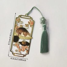 1 stuk metalen bladwijzer en liniaal in de vorm van een kat, messing, klassieke Chinese stijl, creatief cadeau voor studenten, uitgehold ontwerp, schoolbenodigdheden, terug naar school